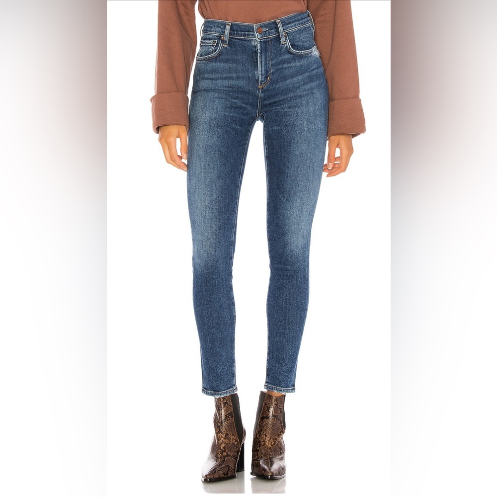 AGOLDE Sophie Mid Rise Ankle Skinny in Tame, size 26